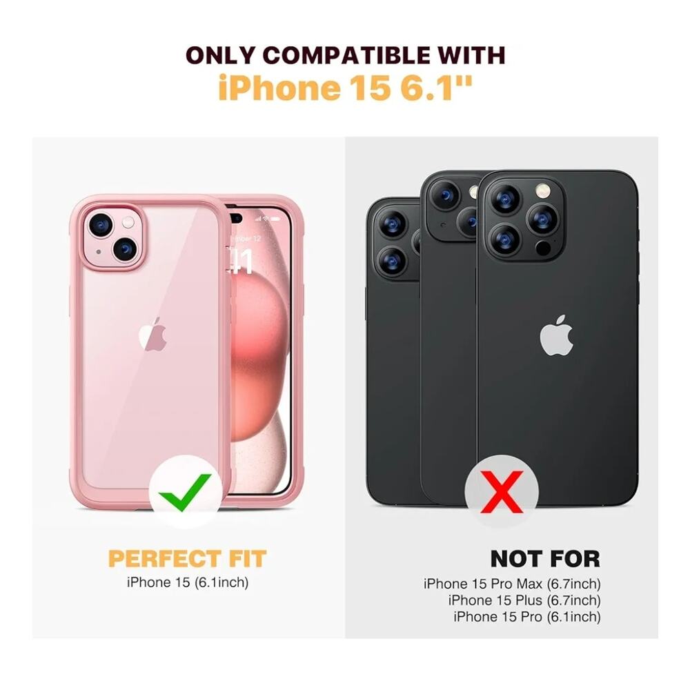 iPhone15 Case Full Body Rugged Case, Built-in Touch Sensitive Anti-Scratch Scree - Picture 6 of 6